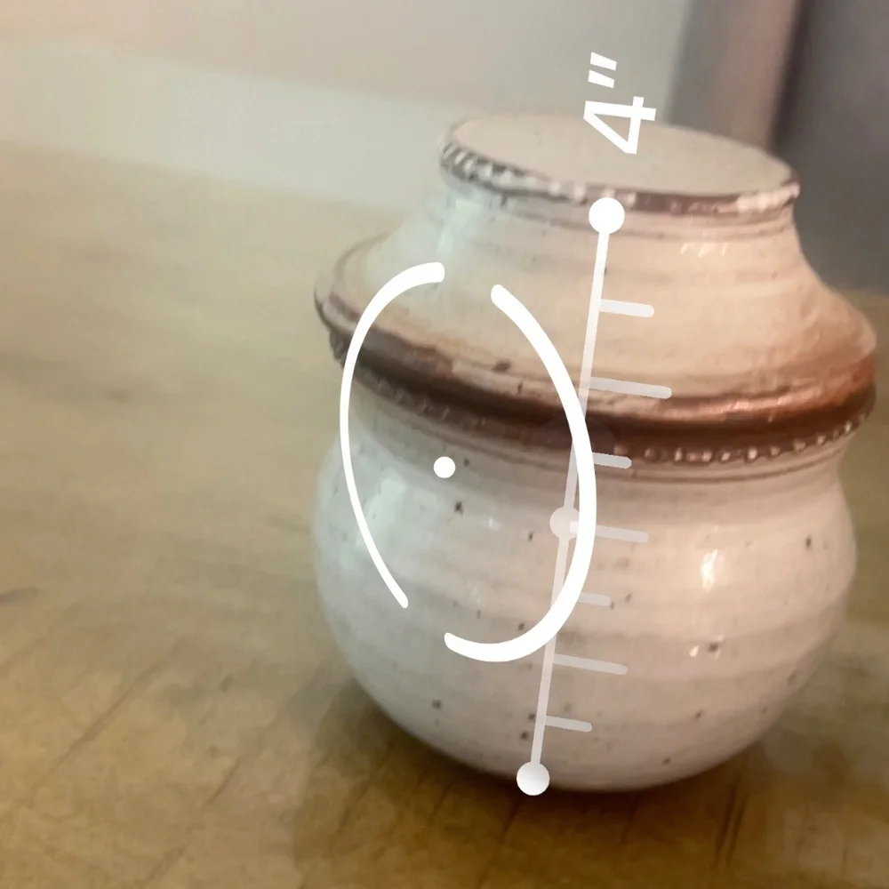 Sandstone pot signed by the owl by Norbert Pierlot pottery butter keeper